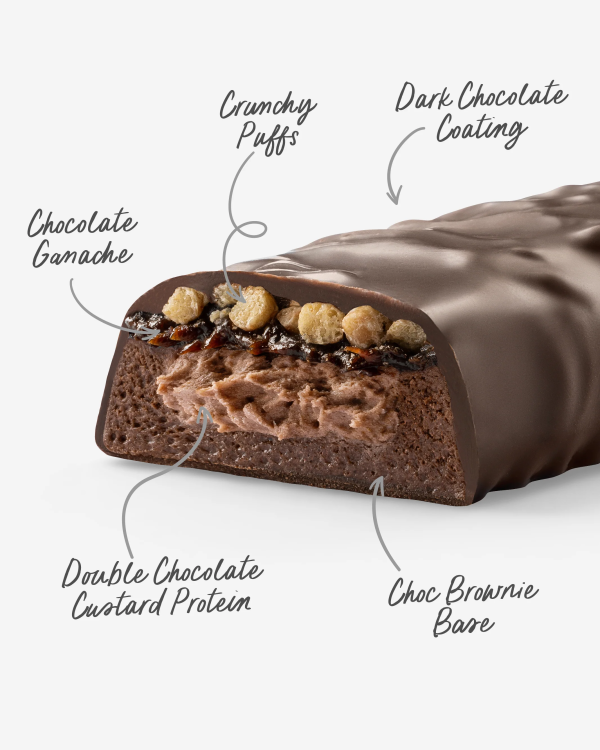 MuscleNation | Custard Protein Bar - Choc Fudge Brownie - Image 2