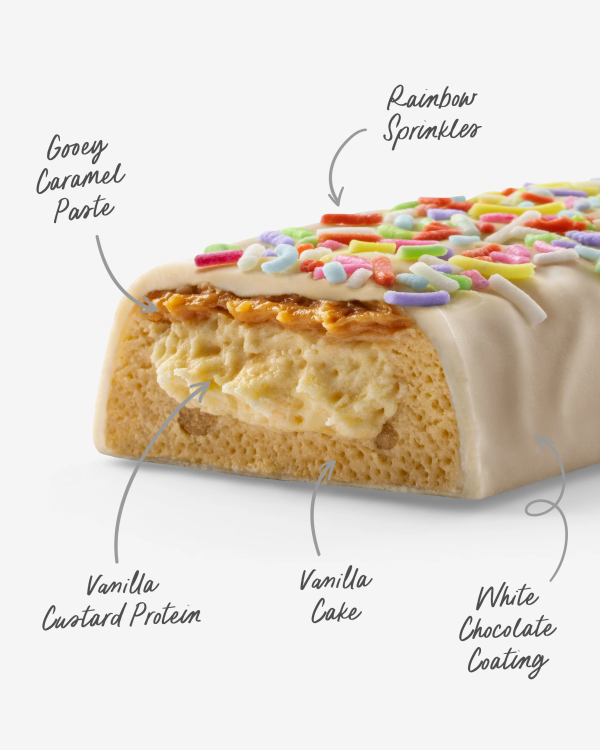 MuscleNation | Custard Protein Bar - Birthday Cake - Image 2