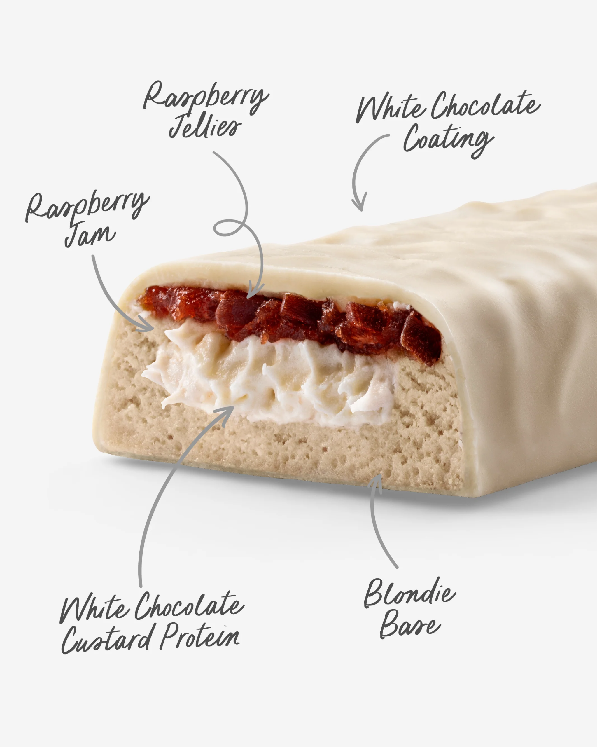 MuscleNation | Custard Protein Bar - White Choc Raspberry - Image 2