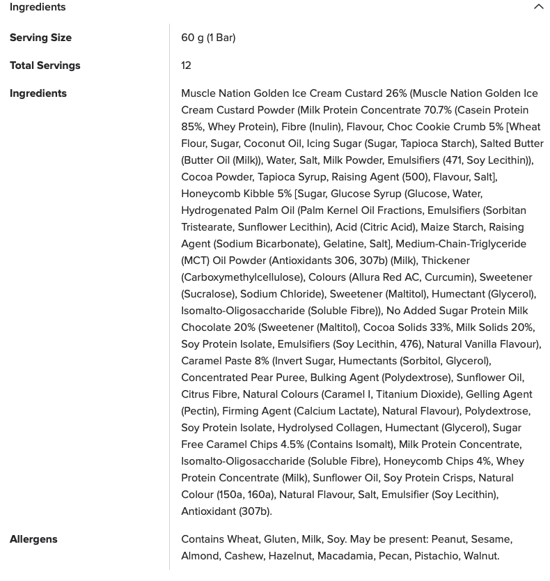 MuscleNation | Custard Protein Bar - Caramel Toffee - Image 4