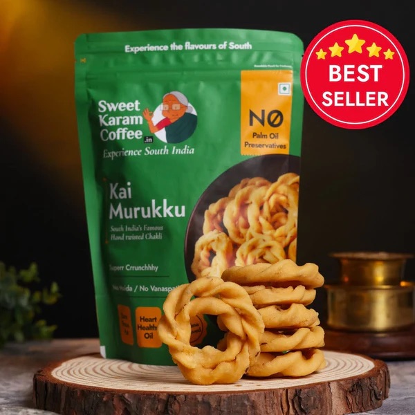Kai Murukku (Handmade Chakli), Sweet Karam Coffee