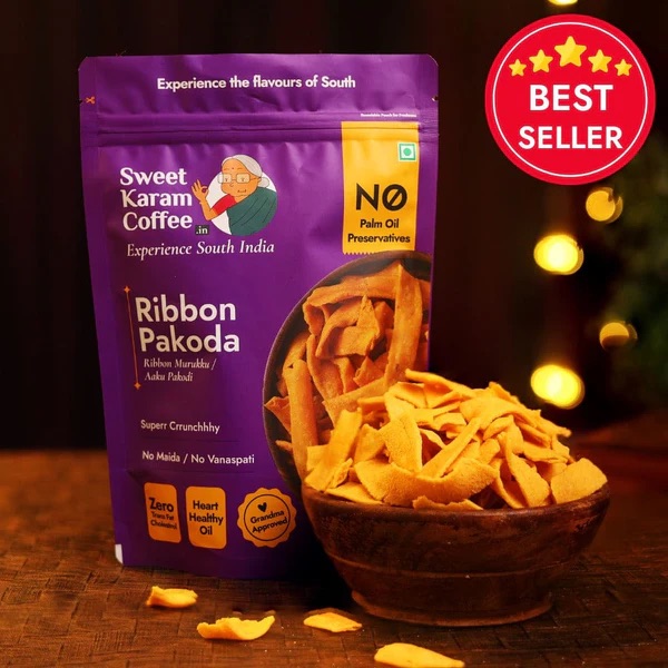 Ribbon Pakoda (Ribbon Murukku), Sweet Karam Coffee