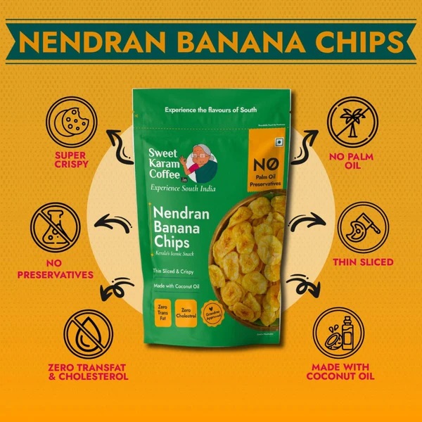 Kerala Banana Chips (Nendran), Sweet Karam Coffee - Image 2