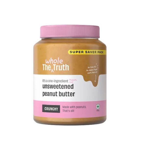 CRUNCHY - Unsweetened Peanut Butter (925 g), The Whole Truth - Image 4