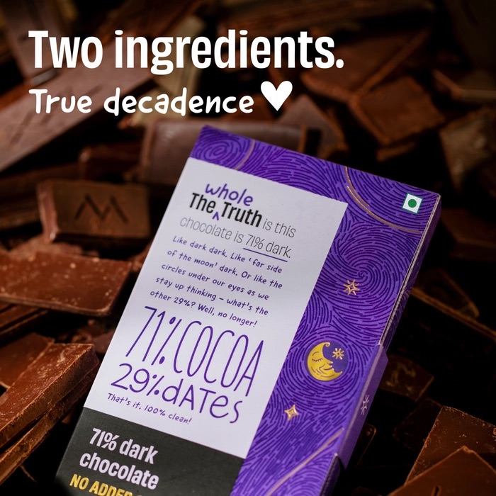 71% Dark Chocolate with Dates, The Whole Truth - Image 3