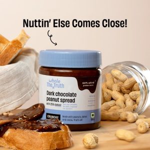 CRUNCHY - Dark Chocolate Peanut spread (325 g), The Whole Truth